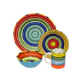 Black Rimmed Ceramic Dinnerware Set