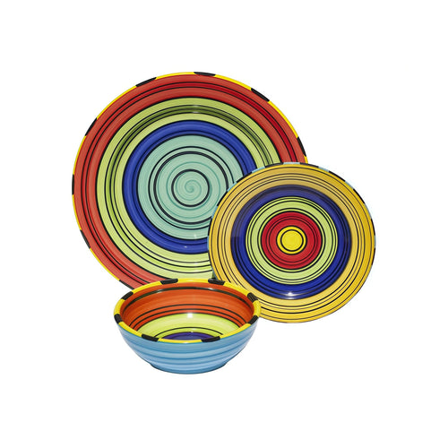 Black Rimmed Ceramic Dinnerware Set