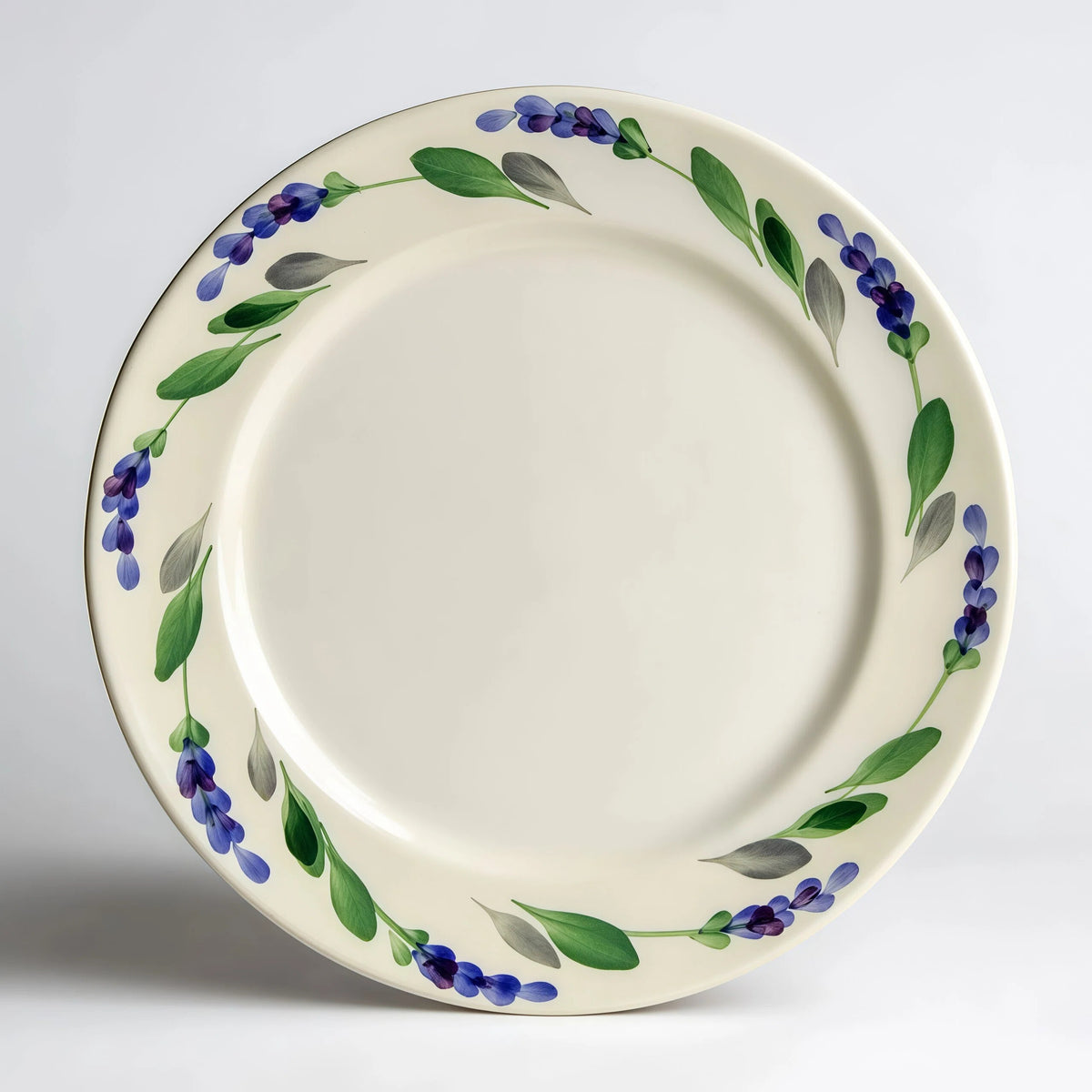 Hand Painted Lavender Ceramic Dinner Plate