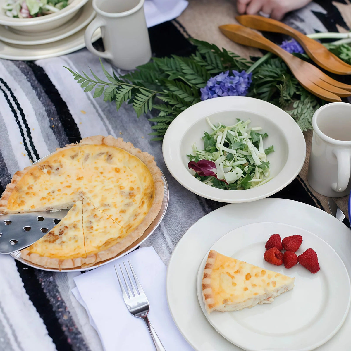 Hand Painted Lavender Ceramic Dinner Plate