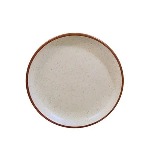 Off White Ceramic Dinnerware Set with Sandblasted Earth Edges